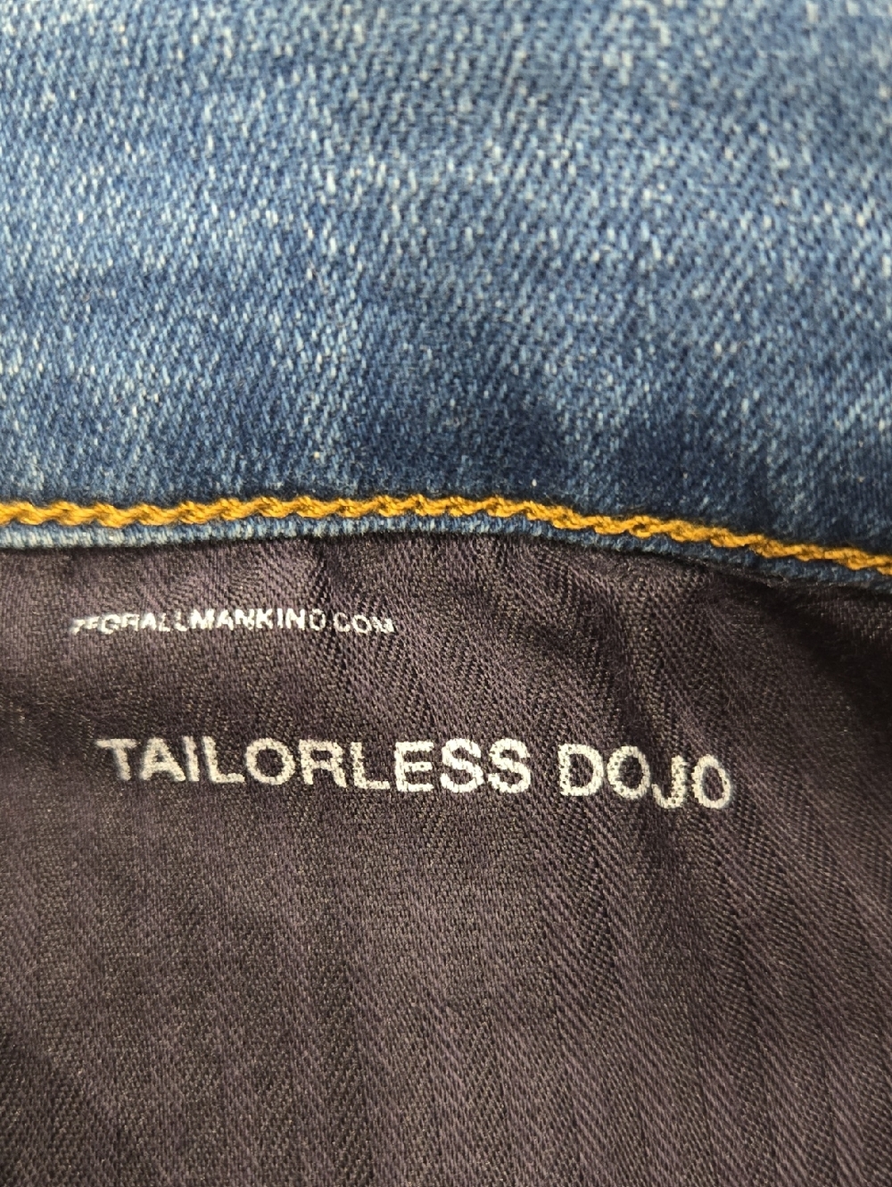7 For All Mankind Tailorless Dojo Jeans Size 30 Sapphire Blue Wash - Picture 6 of 9